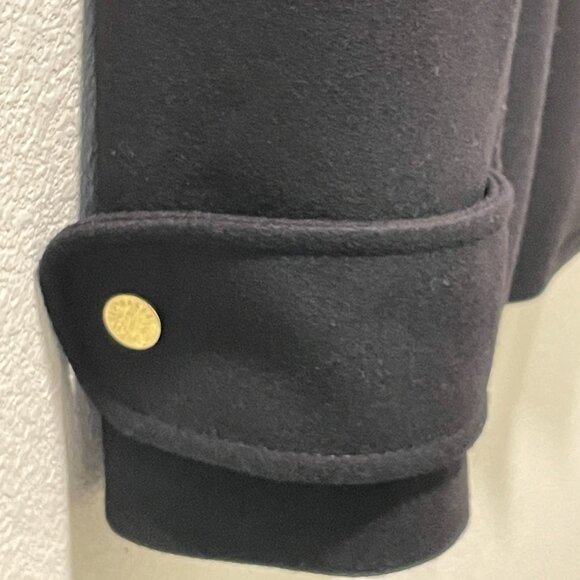 TED BAKER NEW "Cunioy" RARE Coat Funnel Neck Wool/Cashmere Blend Black Size L/12 - Picture 4 of 14